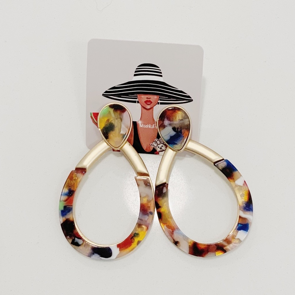 RESIN DROP EARRINGS